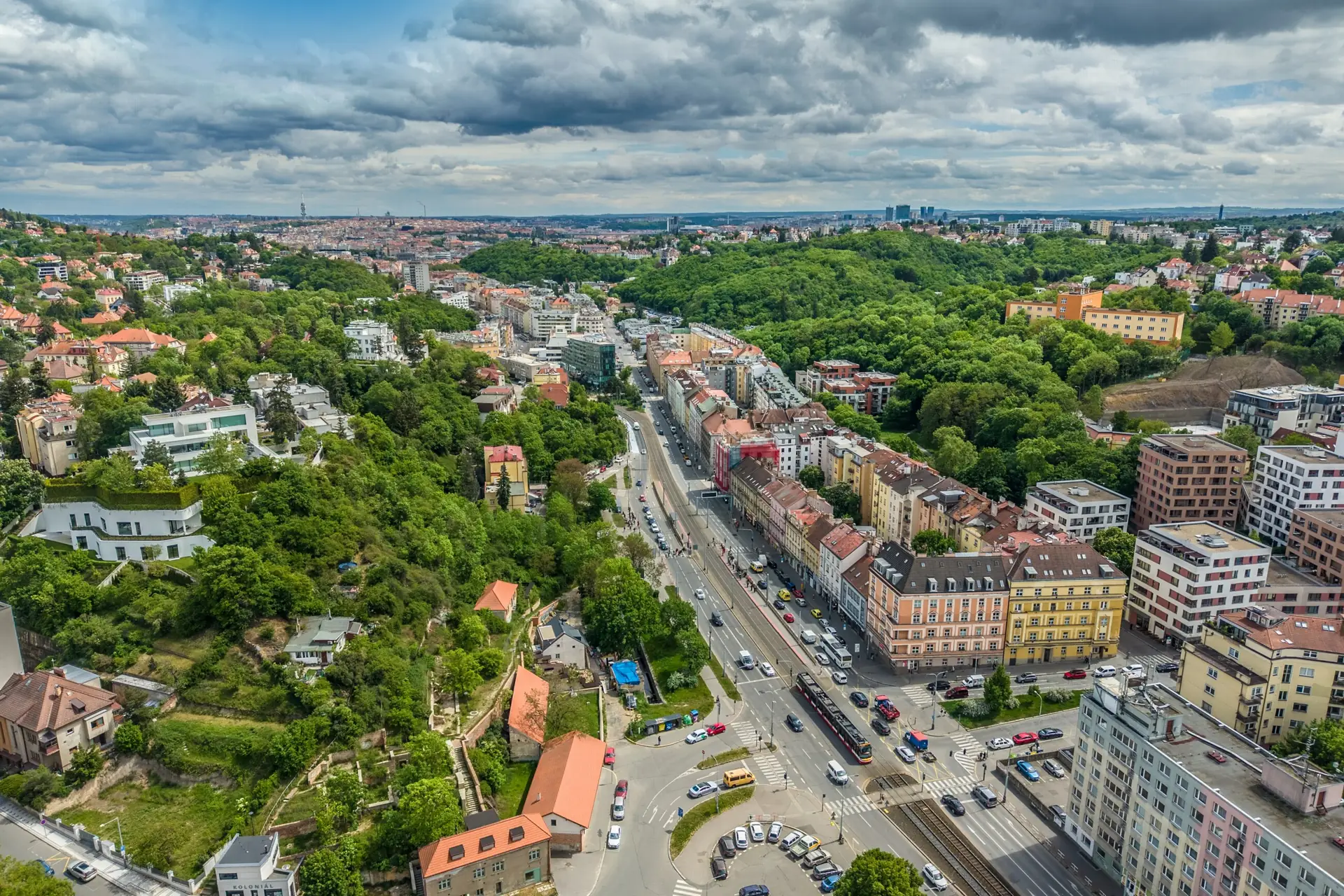 Byty Kavalírka - Praha 5, Košíře z výšky