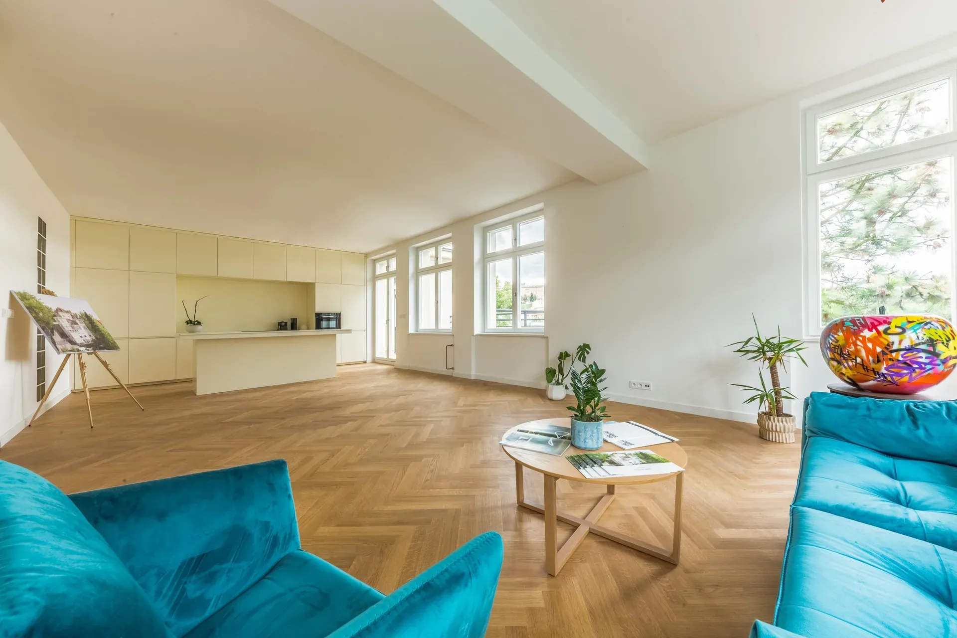 Vila Emily - ukázkový byt, sedací kout