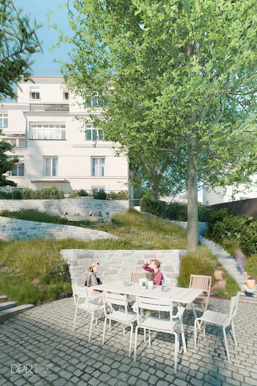 Vila Emily - společná zahrada (vizualizace)